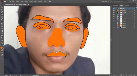 Ai Membuat Gambar Vector Wajah Youtube