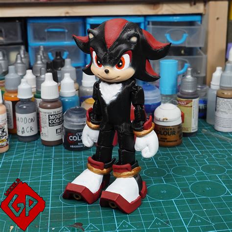 Stl File Flexi Shadow The Hedgehog Print In Place No Supports 🦔 ・3d Printable Model To