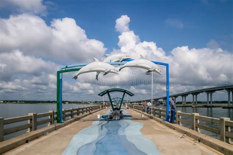 Vilano Beach Pier In St Augustine Stock Image Image Of Nature Pier