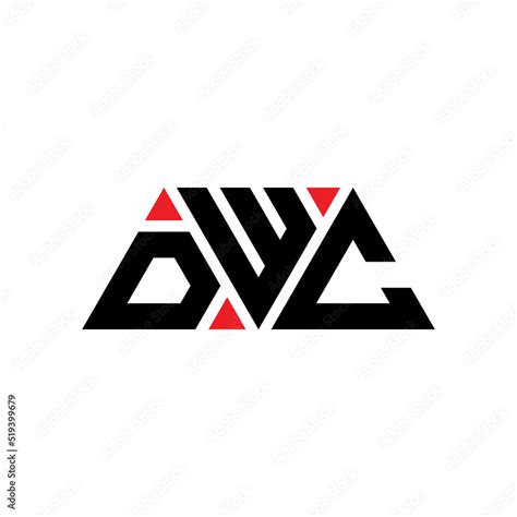 Dwc Triangle Letter Logo Design With Triangle Shape Dwc Triangle Logo