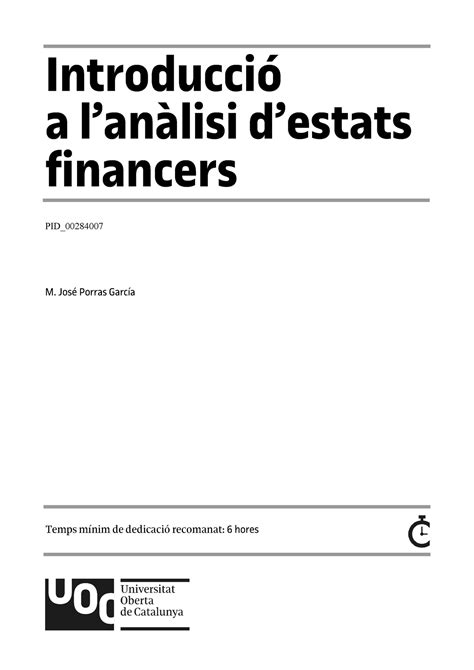 Mòdul 1 AEF Introducció a lanàlisi destats financers PID M José