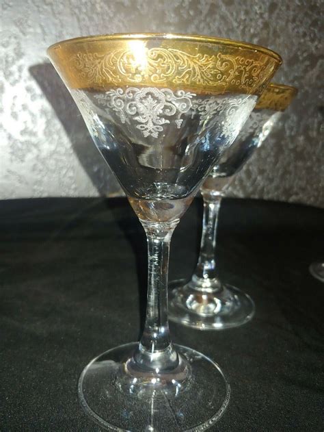 Tiffin Franciscan Gold Encrusted Stemware Champagne Etsy