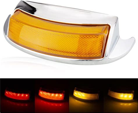 Hazawa Integrated Led Rear Fender Tip Lights 5 Wire Compatible With Harley Davidson