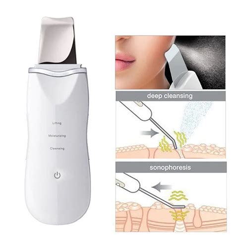 Ultrasonic Ion Deep Clean Skin Scrubber Pore Cleaner Exfoliating