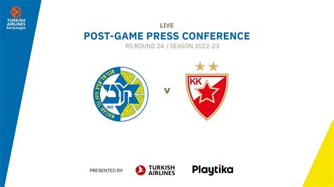 Post Game Press Conference Maccabi Playtika Tel Aviv Vs Crvena Zvezda