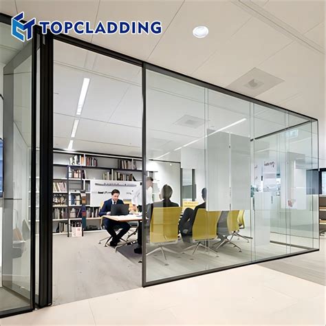 Aluminum Single Glazing Frameless Office Soundproof Operable Room