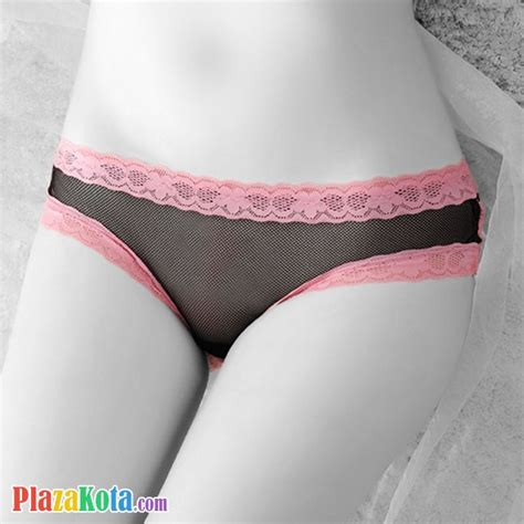 P Jual Celana Dalam Panties Hipster Pink Transparan Renda