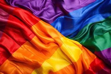 Premium Photo A Close Up Of A Rainbow Colored Cloth With A Black