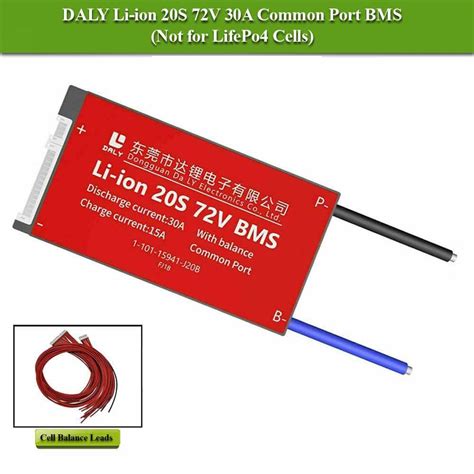 Daly BMS 20S 72V Lithium Ion 30A Common Port Battery Protection Module