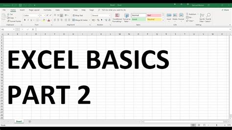 Excel Basics Free Tutorial Part 2 Youtube