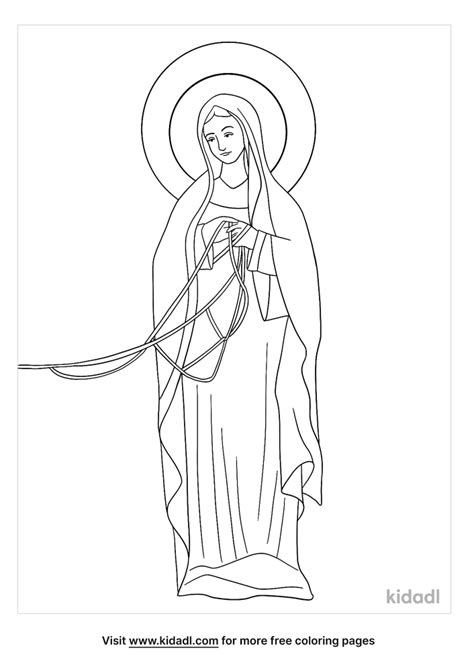 Our Lady Undoer Of Knots Coloring Page Free Bible Coloring Page Kidadl