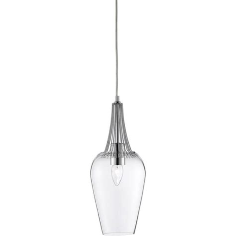 Searchlight Whisk Suspension à 1 ampoule au fini chrome avec abat