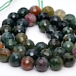 Indian Agate Beads Grade Aaa Genuine Natural Gemstone Micro Faceted