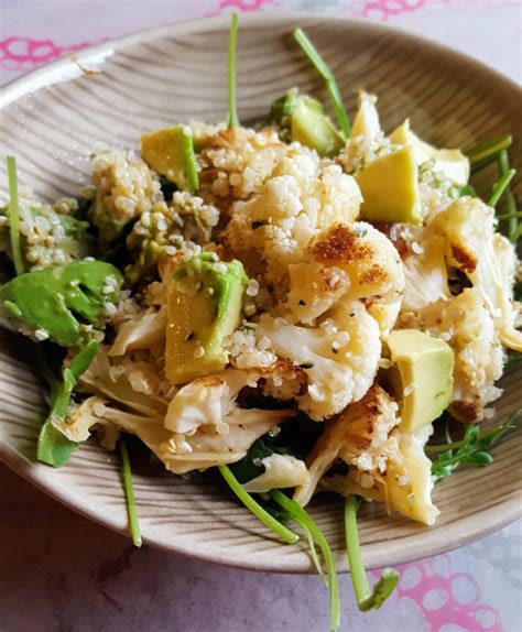 Roasted Cauliflower With Quinoa Avocado The Naked Food Life