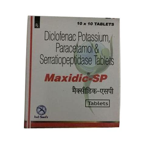 Diclofenac Potassium Paracetamol And Serratiopeptidase Tablets At Best