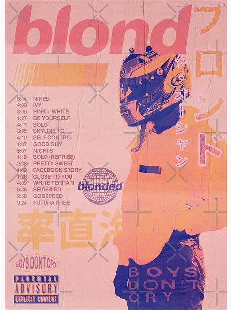 Frank Ocean Blonde Album Poster For Sale By Lgsketches Redbubble