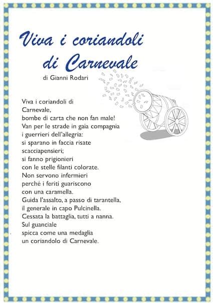 Viva I Coriandoli Di Carnevale Poesia Per Bambini Della Scuola Primaria