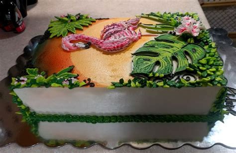 Pin On Cakes Ideas Flamingo Cake Butter Cream Desserts