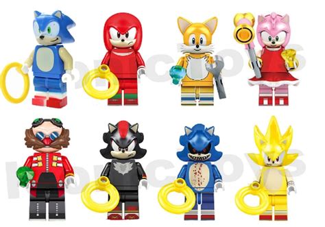 Sonic Custom Lego Mini Figures Knuckles Tales Amy Star Wars - Etsy