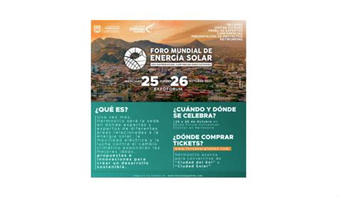 Foro Mundial De Energ A Solar En Hermosillo Conoce Todos Los Detalles