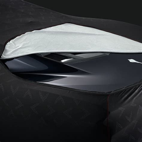 C Corvette Premium Indoor Car Cover In Black W Crossed