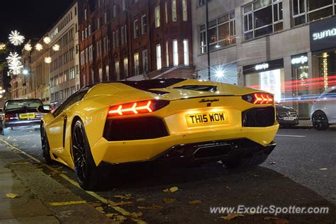 Lamborghini Aventador spotted in London, United Kingdom on 11/11/2018