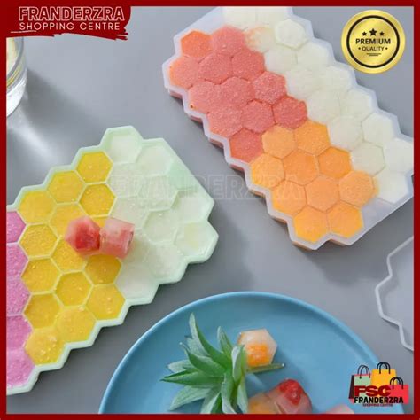 Silicone Honeycomb Ice Cube Tray Cubes With Removable Lids Silica