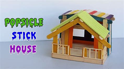 Popsicle Stick House #10 - Crafts ideas for Fairy House | Popsicle stick houses, Popsicle sticks ...