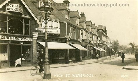 Postcards Then and Now: Weybridge, Surrey, High Street showing Zenith ...