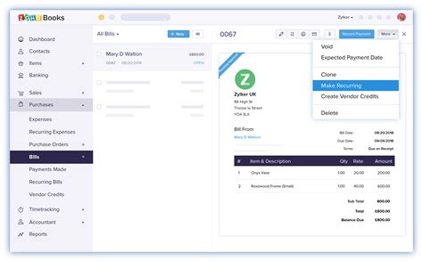Billing Management Software Online Billing Zoho Books