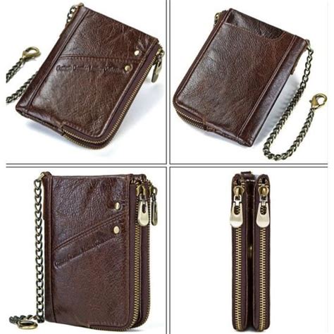 Portefeuille Hommes Rfid Blocage En Cuir V Ritable Bifold Double