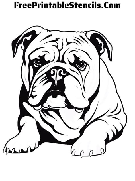 Free Printable Bulldog Stencils Free Printable Stencils