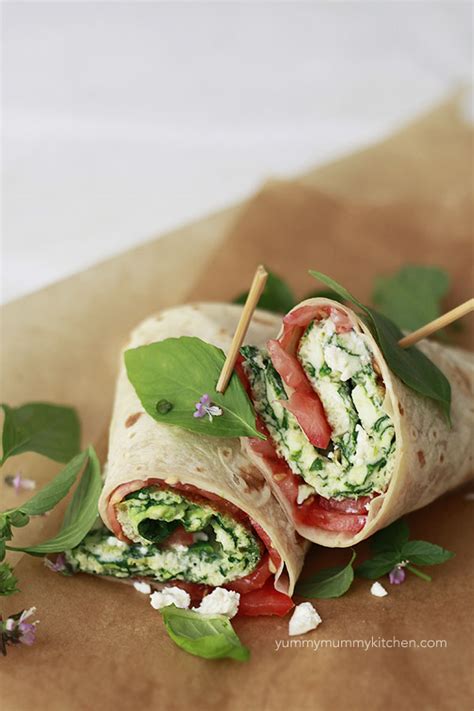 Spinach And Feta Egg White Wraps Yummy Mummy Kitchen