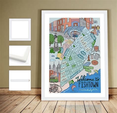 Map of Fishtown Philadelphia Philly Neighborhood Map Philly - Etsy