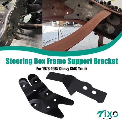 Steering Box Frame Support Bracket Repair Kit Fit For 1973 1987 Chevy