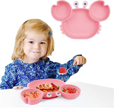 Vicloon Assiette Ventouse Pour Bébé Assiette Bebe Silicone Avec 3