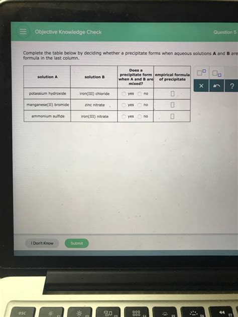 Solved Objective Knowledge Check Question Complete The Chegg