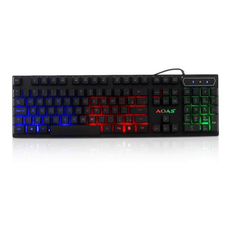 Kit Teclado Gamer Mouse Abnt Semi Mec Nico Luminoso Led Rgb Dpi