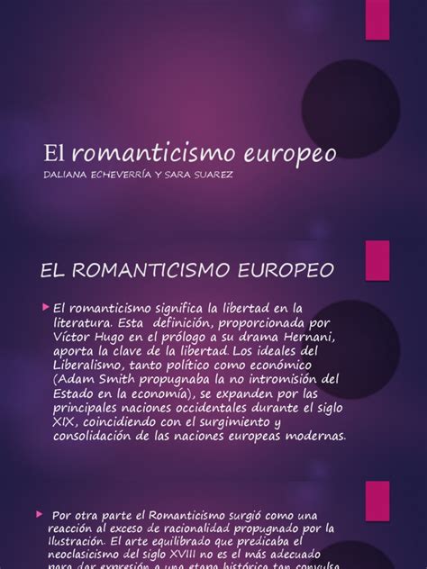 El Romanticismo Europeo Pdf Romanticismo