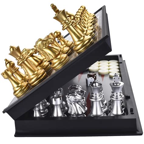 Buy Quadpro In Magnetic Chess Checkers Backgammon Board Game Set