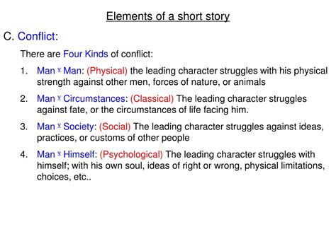 Ppt E Lements Of A Short Story Setting Plot Conflict Character Point