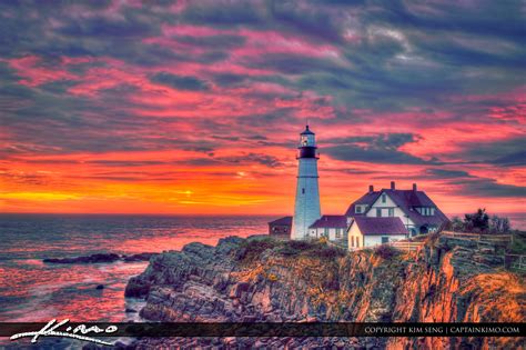 Gorgeous Sunrise at Fort Williams Park Lighthouse | HDR Photography by ...