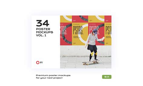 34 Poster Mockup Bundle Behance