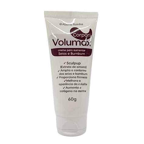 Creme Para Aumentar Os Seios E Bumbum Volumax Corpori Abelha Rainha 60g