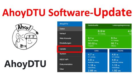 Update einer Ahoy DTU für Hoymiles Wechselrichter Deutsche oder