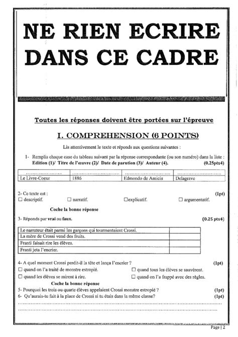 Examens régionaux corrigés Français 3AC Dyrassa