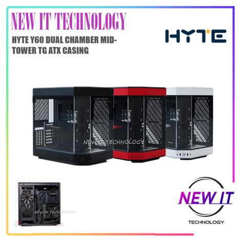 HYTE Y60 DUAL CHAMBER TG Mid Tower ATX DESKTOP PC CHASSIS CASING WITH