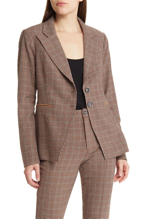 Buy Paige Chelsee Plaid Blazer Beige Cordovan Multi At 54 Off