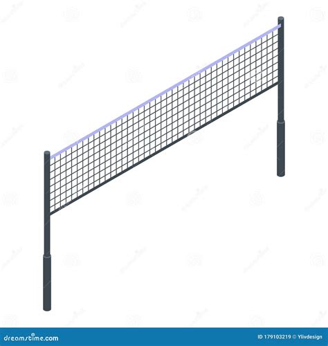 Volleyball Net Icon Isometric Style Stock Vector Illustration Of