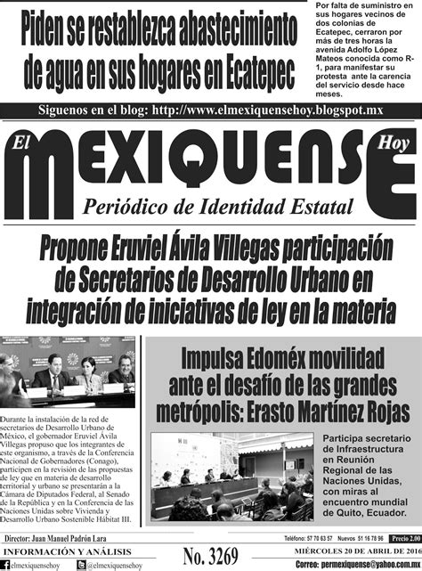 El Mexiquense Hoy Mexiquense Diario De Ecatepec